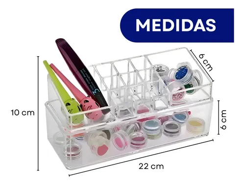Organizador Maquillaje Acrilico Divisiones Labial