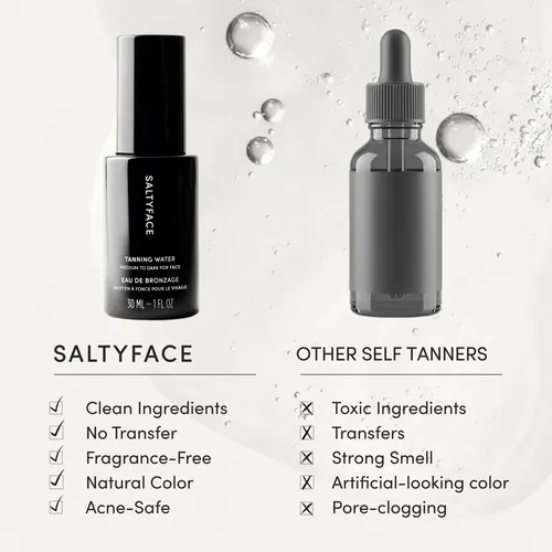 Saltyface Agua De Bronceado Facial Gradual Tono Medio A