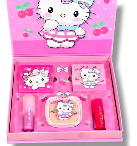 Kit O Paleta De Maquillaje Estuche X1 Para Niña Hello Kitty
