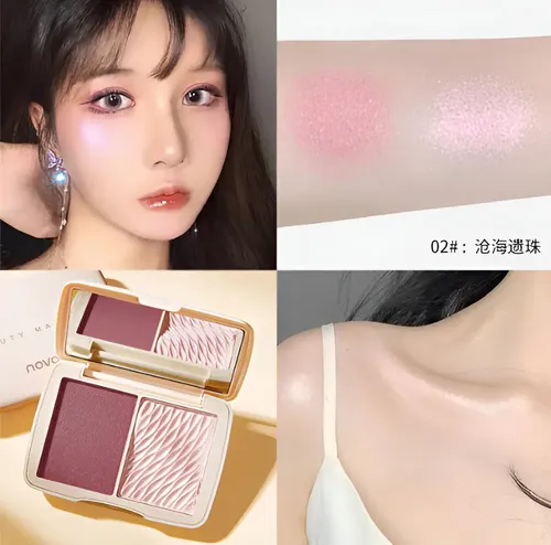 Novo Paleta Rubor Iluminador O Sombra 3en1 Rostro Ojos