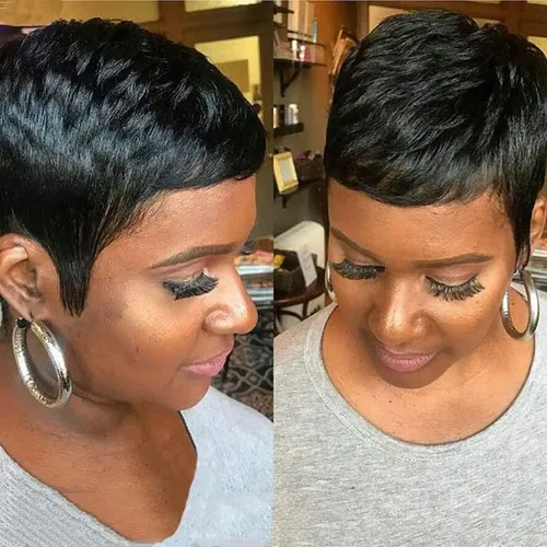 Pelucas Cortas De Pelo Negro Para Mujer, Pelucas Para Cortar