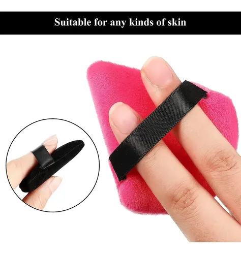 [ Set De 12 Esponjas De Polvo Triangulares Para Polvo Rosa