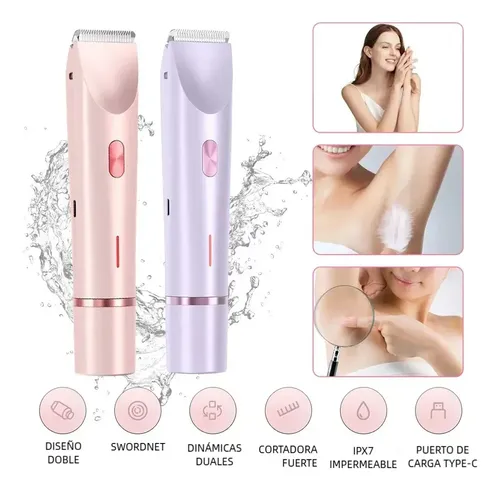 Depiladora De Bikini Para Mujer Electrica Doble Cabeza 2in1