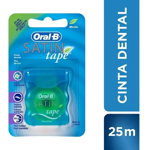 Hilo Dental Oral-b Satin Tape Menta 25 M Hilo Ancho y Plano