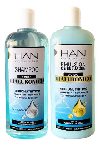 Shampoo + Acondicionador Han Acido Hialuronico Sin Sulfatos