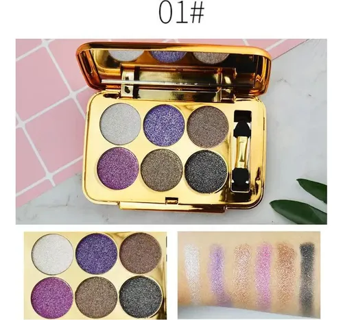 Paleta De Sombras Glitter Dorada Impeccablery #01