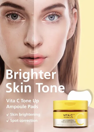 Pads Tónico Missha Vita C Tone Up Ampoule Con Vitamina C, 80