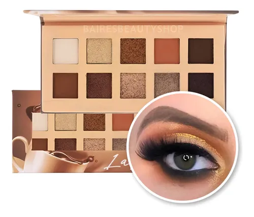 Paleta De Sombras Latte Tonos Nude Maquillaje Ruby Rose