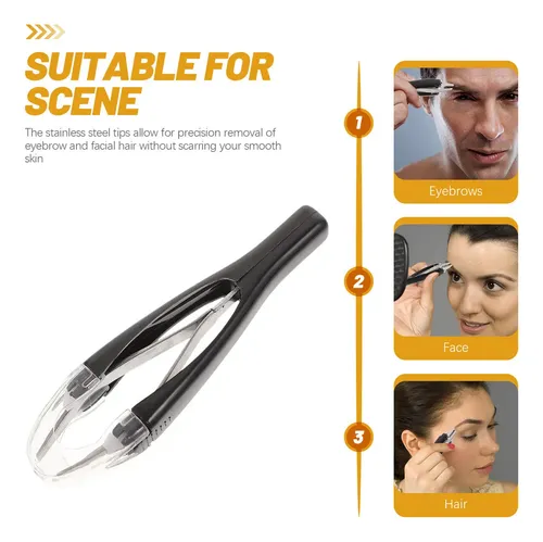 Cejas Automáticas: Pinzas Retráctiles, Punta Inclinada Para