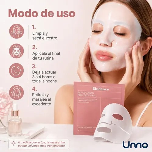 Pack X10 Mascara Facial Biodance Real Deep Mask Coreana