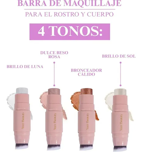 Lápiz Iluminador Con Brocha Yazzbeauty Miami Warm Bronze