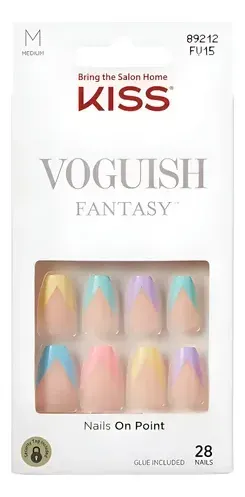 Kiss Voguish Fantasy Uñas Postizas Coffin M 28 Unidades