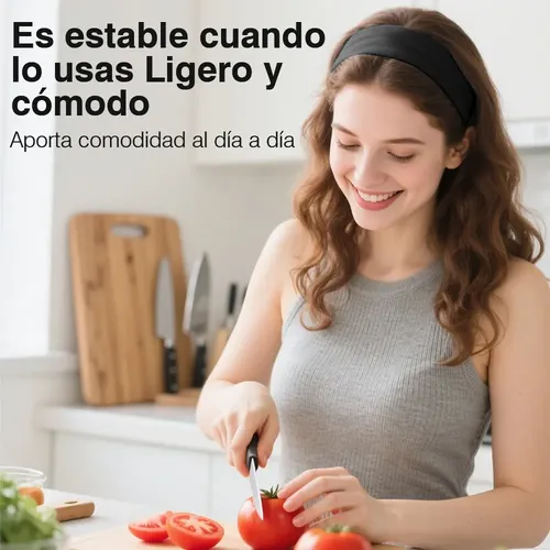 8 Cintas Cabello Elástic Tejido Mixto Deport Yoga Multicolor