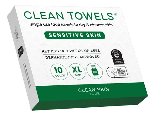 Toalla Facial Clean Skin Club Xl Para Piel Sensible  Pack D