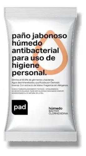 Paño Jabonoso Clorhexidina Corporal Pad Antibac. X 20 Uds