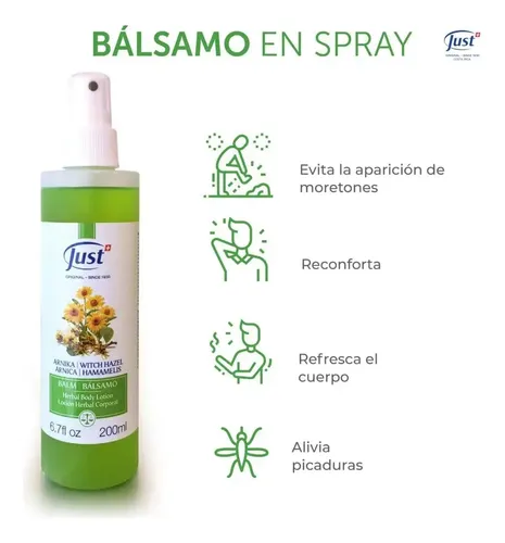 Bálsamo En Spray 200ml. Swissjust Producto Selladoy Original