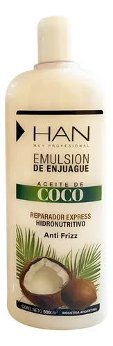 Kit Shampoo + Enjuague Aceite De Coco X 500ml Han