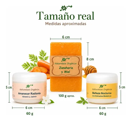 Set Nutritivo Revitalizante Cremas Dia+noche+jabon Zanahoria