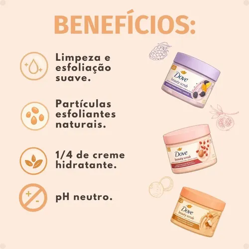 Set De Exfoliantes Corporales Dove Beauty Scrub 3 Fragancias 280g