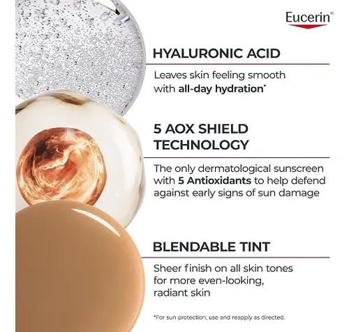 Eucerin Sun Age Defense Locion Facial Tono Universal Spf 50
