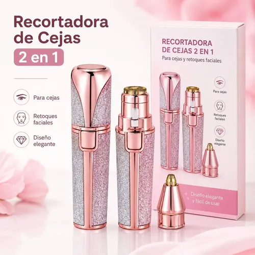 Depilador Mini Eléctrico 2 En 1 Elimina Vello Facial Y Cejas