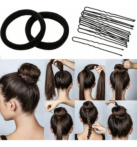 21 Pcs Kit Y Chongo Mágico Dona Espuma Con Broche Cabello