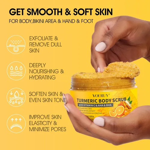 Exfoliante Corporal Voeruy Con Cúrcuma Y Aha, 30 Ml