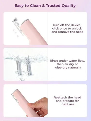 Depiladora Facial Eléctrica 2 Velocidades Con 5 Cabezales
