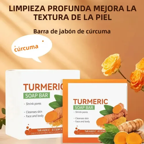 Jabón Curcuma Limpia Ilumina Suaviza