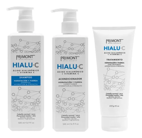 Combo Shampoo + Acondicionador + Tratamiento Primont Hialu-c