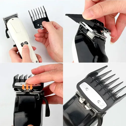 Set 3 Peine Guia Dorado Alza Premium Con Clip De Metal