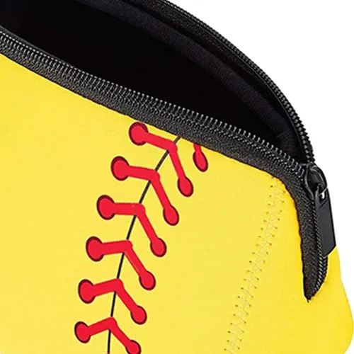 Bolsa De Maquillaje De Softbol, Bolsa De Aseo De Amarillo Z