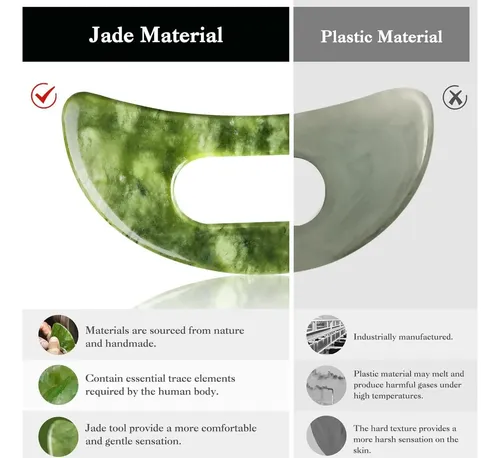 Herramienta De Masaje Gua Sha Jade Mierbai Grande 15.7cm