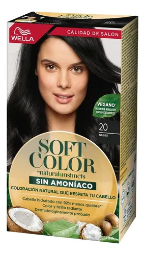 Kit De Tintura Semipermanente Soft Color 20 Negro Wella 20 Negro