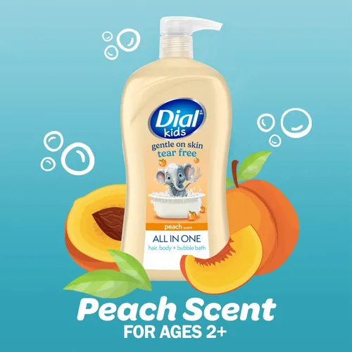 Jabón Todo En 1 Para Cuerpo Y Cabello Dial Kids, Color Meloc
