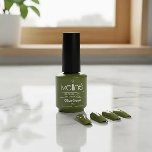 Esmalte Meline Nuevos Colores Gel Uv/led Semip. X 15 Ml Color 783 Olive Green