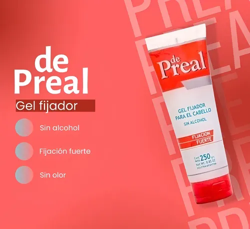 Gel Para Pelo Fijador Fuerte 250g De Preal Barberia Clasica