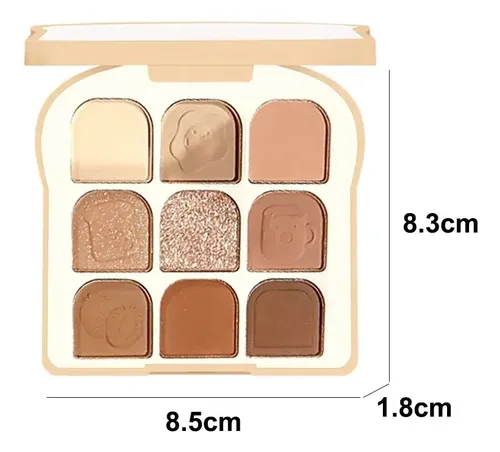 Toast Paleta X9 Sombras De Ojos Mate Y C/ Brillos Color 01