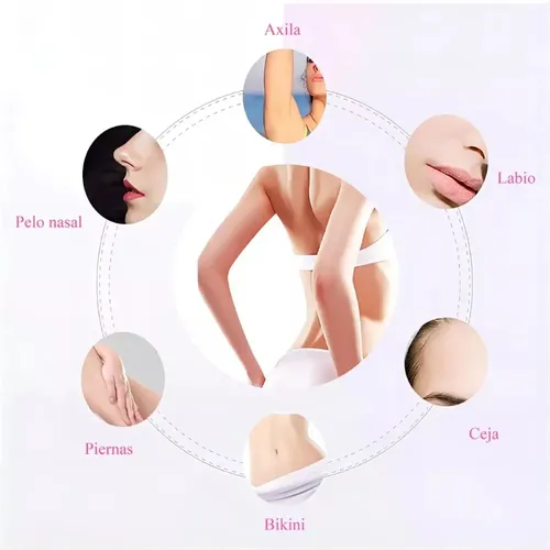 D% Depiladora Corporal Feminina Recarregável Pernas Axilas