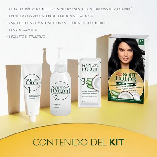 Soft Color Kit De Tintura Semipermanente 50 Castaño Claro