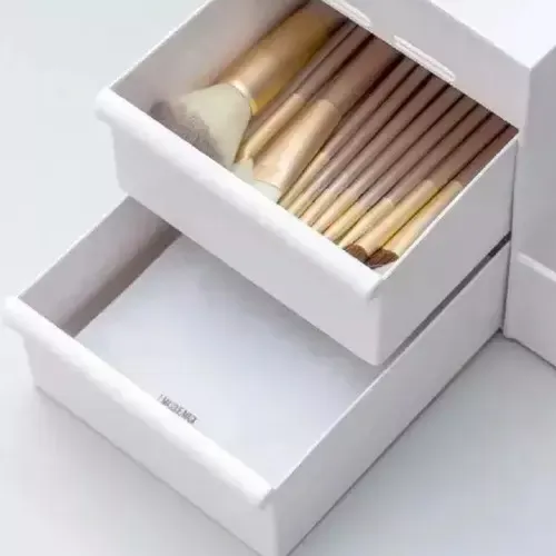 Organizador de Maquillaje y Cosméticos con 2 Cajones para Escritorio