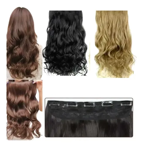Cortina De Cabello Extension Pelo Ondas C/ Clips Kw Lefemme