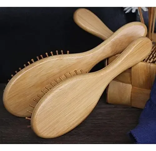 [ Juego De Peines Y Cepillos For El Cabello De Bambú, *