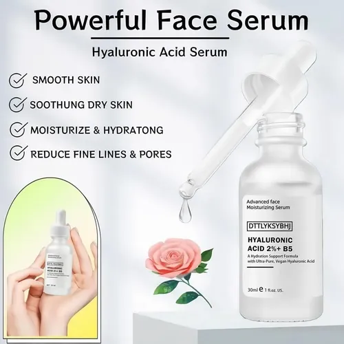 Sérum Hidratante Facial Con 2% De Ácido Hialurónico Y Vitami