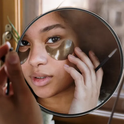 Espejo De Maquillaje Iluminado Con Lupa, Con Ventosa Redonda