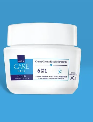 Crema Facial Hidratante Avon Care Para Piel Normal a Seca Día y Noche Con Vitamina E y Ácido Hialurónico