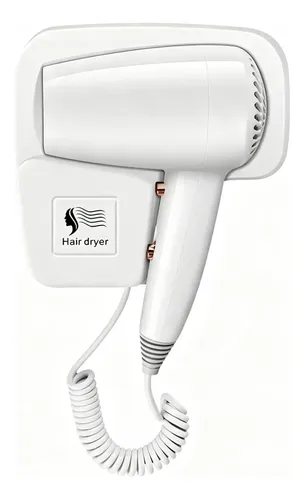 Secador De Pelo De Pared 1300 W Sin Perforación White -1300w