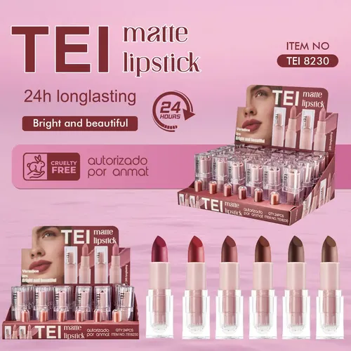 Lapiz Labial Matte En Barra Lipstick Para Maquillaje Tei