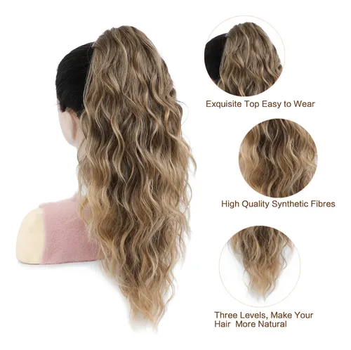 18 Extensiones De Cabello Rizado En Forma De Cola De Caballo
