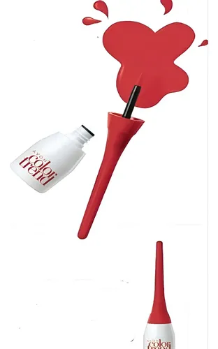 Avon Delineador Líquido Color Trend – Punta Fina – Acabado Metalizado Color Rojo